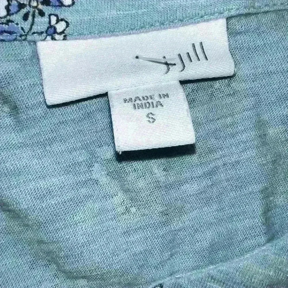 J.Jill -  Size S  Cute Crew-Neck Shirt bohemian Cozy Core Long Sleeve Preppy - Picture 5 of 7